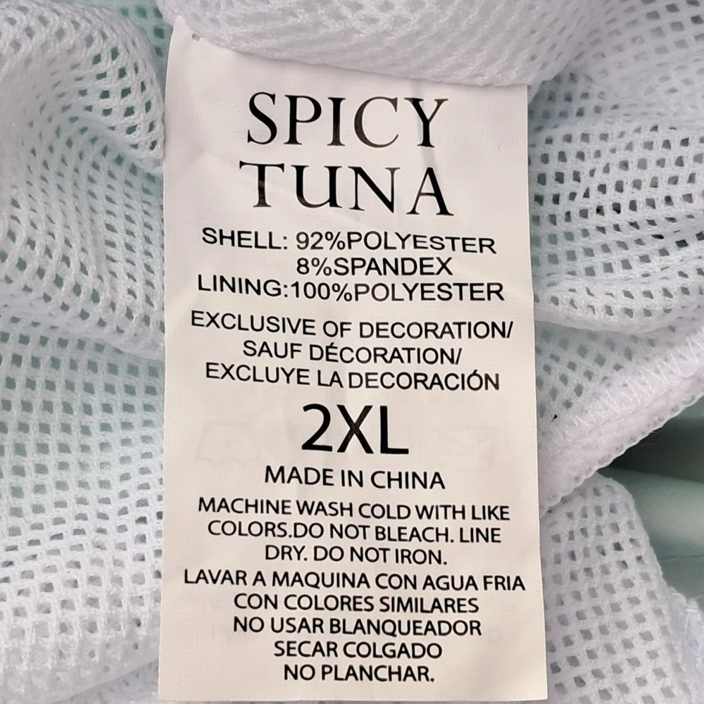 Spicy Tuna NWT Mens Mint Green UPF 50+ Swim Trunks Size 2XL SW3116